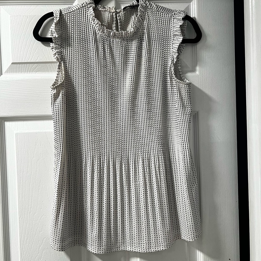 Polka Dot Sleeveless Blouse